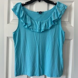 Chaps Ruffled Sleeveless Blouse